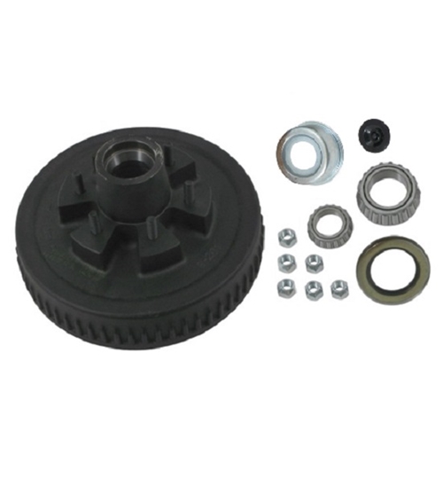 Dexter 8-201-5UC3-EZ EZ Lube Hub and Drum Assembly for 5,200 lb Axles - 6 on 5-1/2 - 12 x 2 Inch Drum